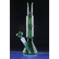 Double Tree Perc Beaker Hookah Glass Pipe for Smoking (ES-GB-393)